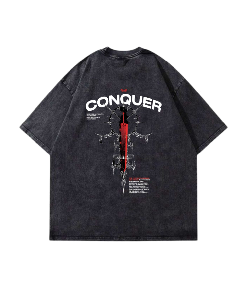 CONQUER - Acid Washed Tee