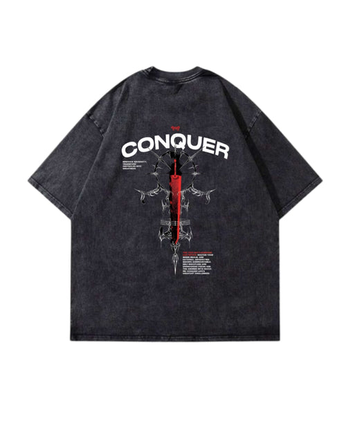 CONQUER - Acid Washed Tee