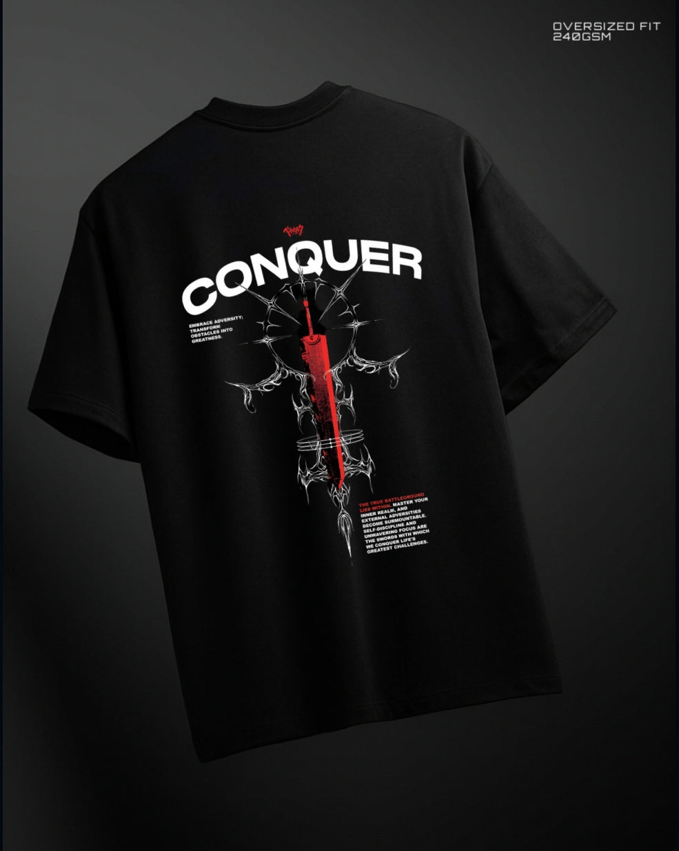 CONQUER - Oversized Tee (black)