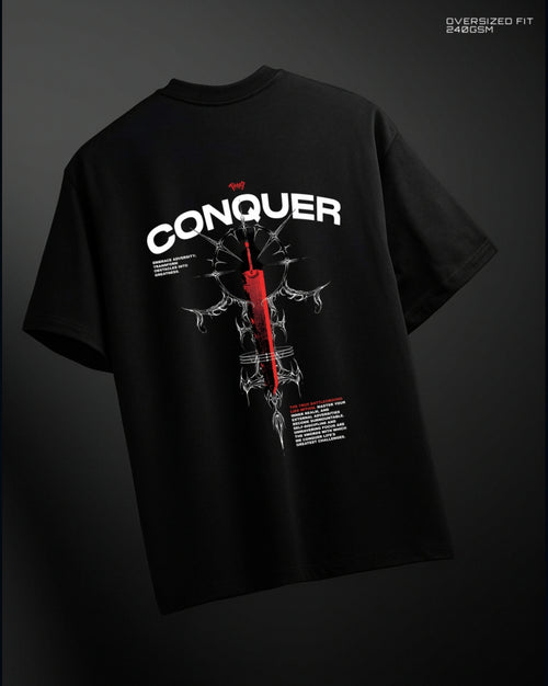 CONQUER - Oversized Tee (black)