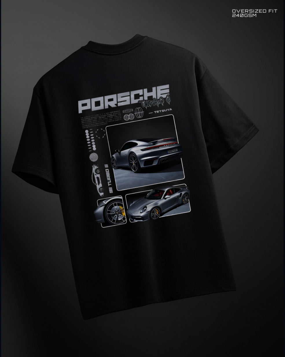 PORSCHE - Oversized Tee (black)
