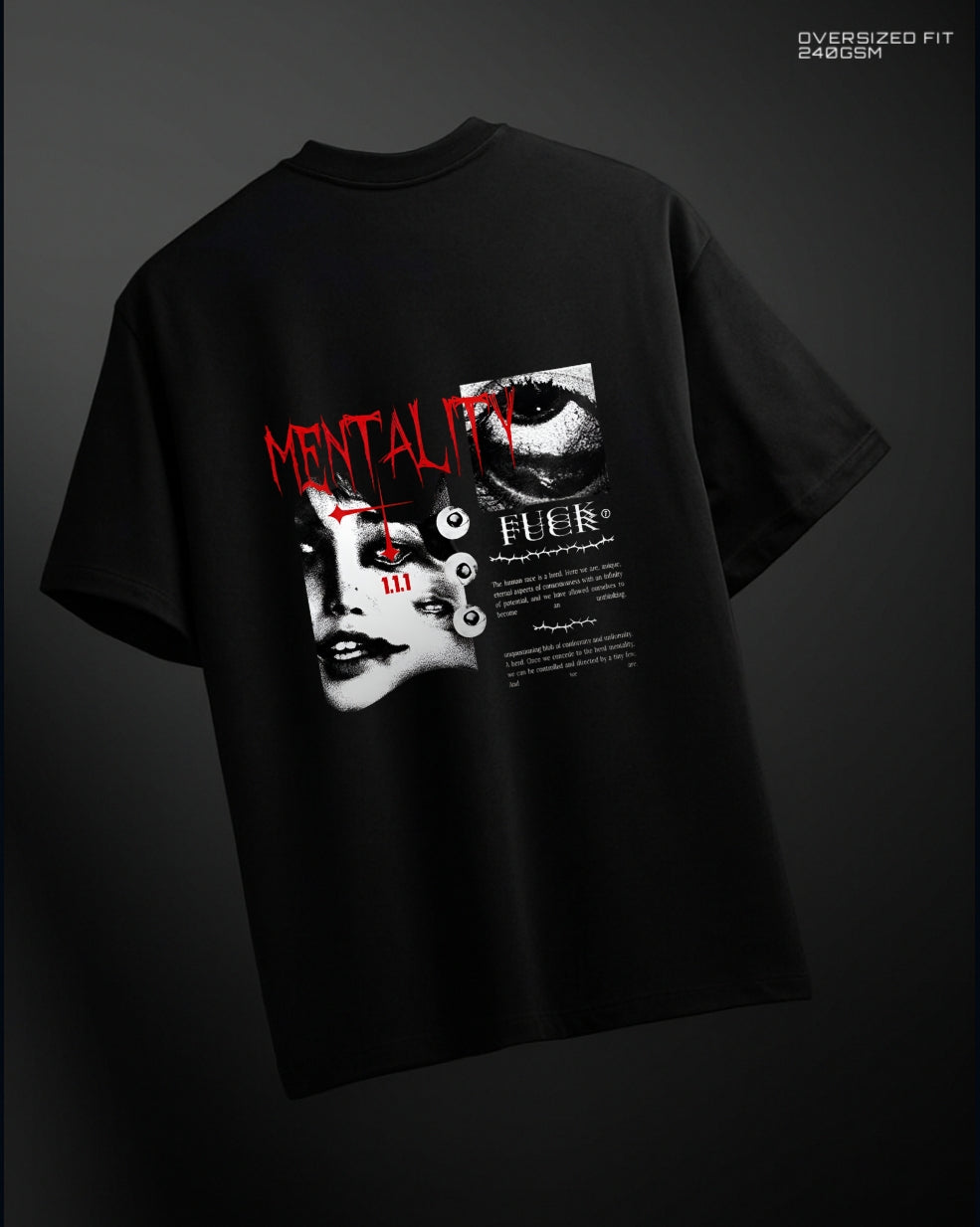 MENTALITY - Oversized Tee (black)